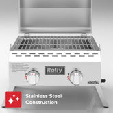 Rally™ 2-Burner Portable Stainless Steel Gas Grill