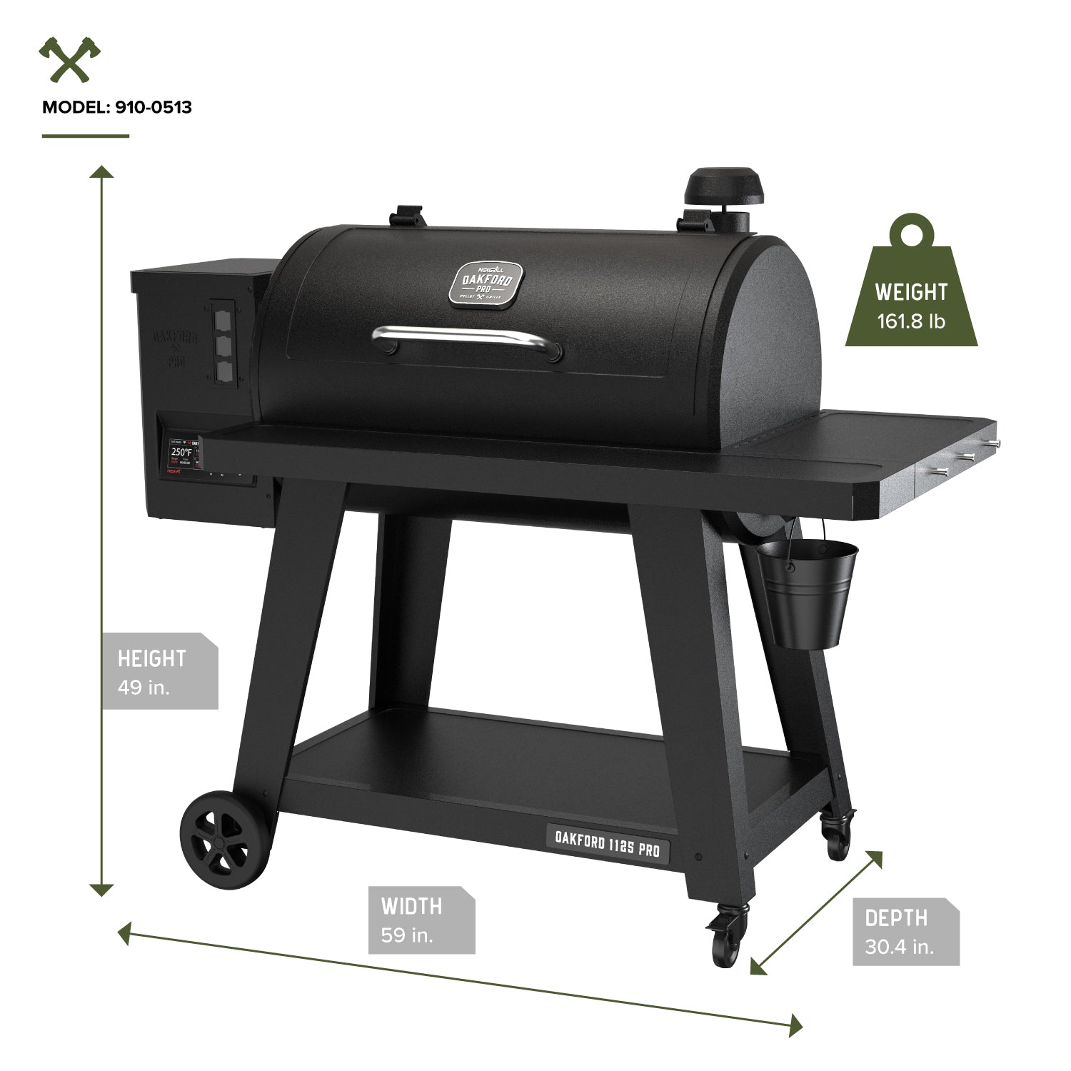 Oakford™ 1125 PRO Pellet Smoker Grill | Nexgrill
