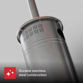 Sundara 48,000 BTU Stainless Steel Propane Standing Patio Heater with Wheels