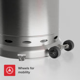 Sundara 48,000 BTU Stainless Steel Propane Standing Patio Heater with Wheels