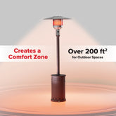 Sundara 48,000 BTU Bronze Propane Standing Patio Heater with Wheels