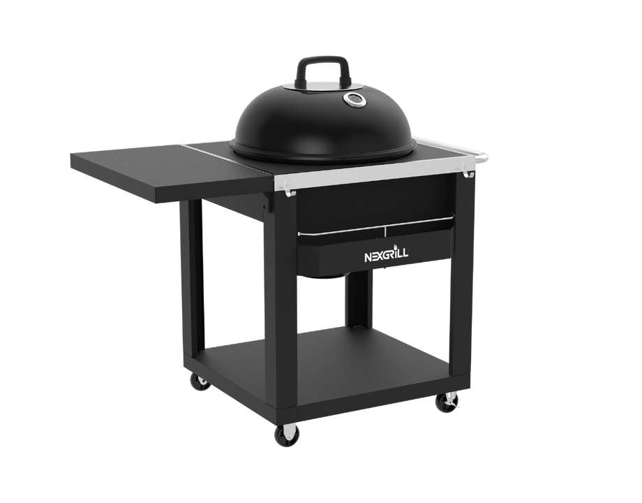 Charcoal Kettle with Cart and Side Table