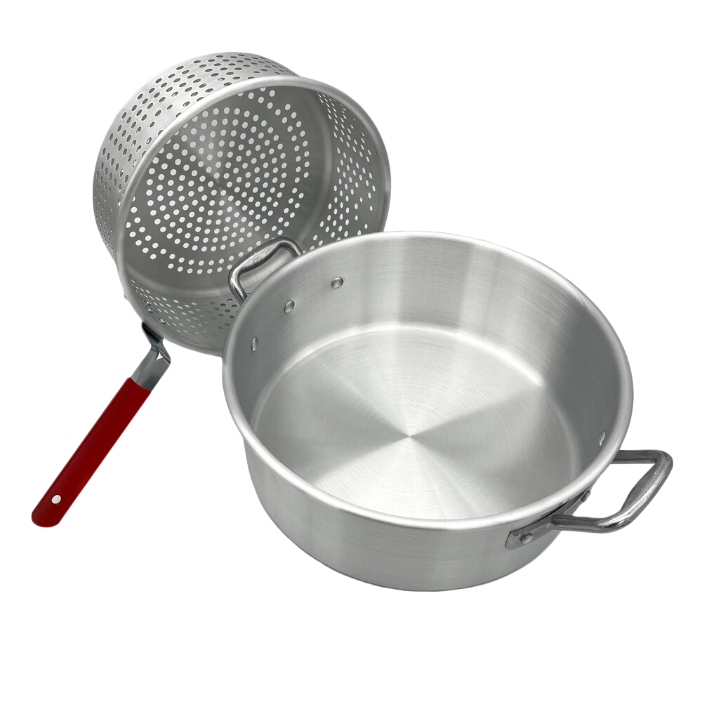 10.5 Qt. Aluminum Fryer Pot with Strainer