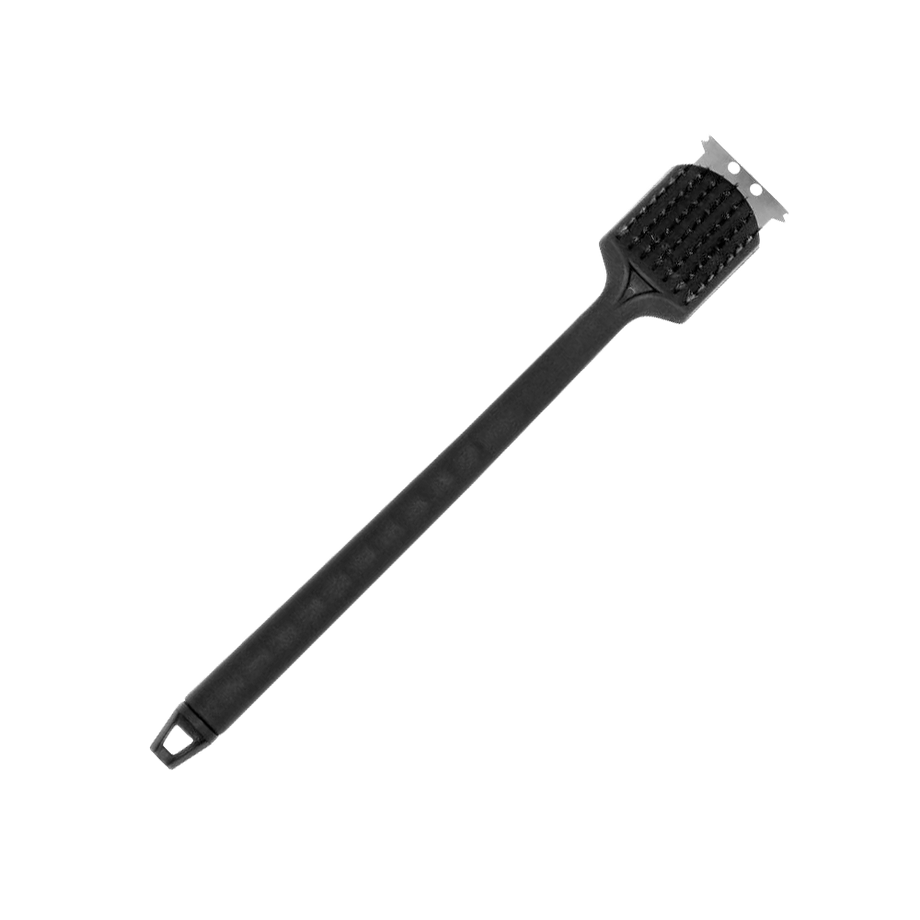 grill brush with scraper stainless steel