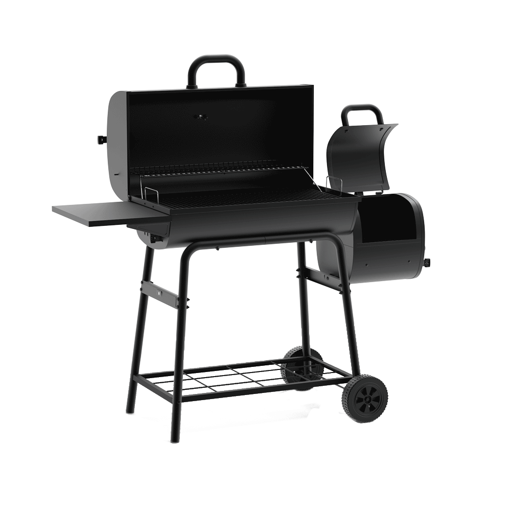 29 in. Barrel Charcoal Grill with Smoker