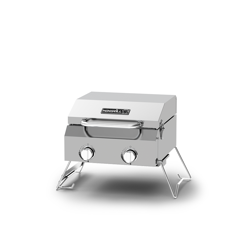 2-Burner Table Top Portable Propane Gas Grill