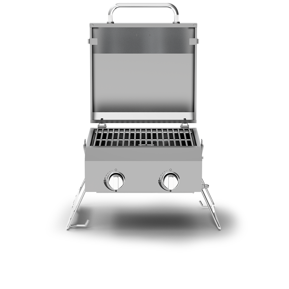 2-Burner Table Top Portable Propane Gas Grill
