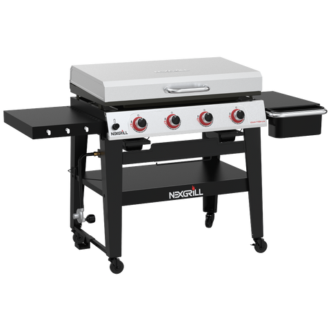 Daytona™ 4-Burner Propane Gas Grill in Stainless Steel with Griddle Top