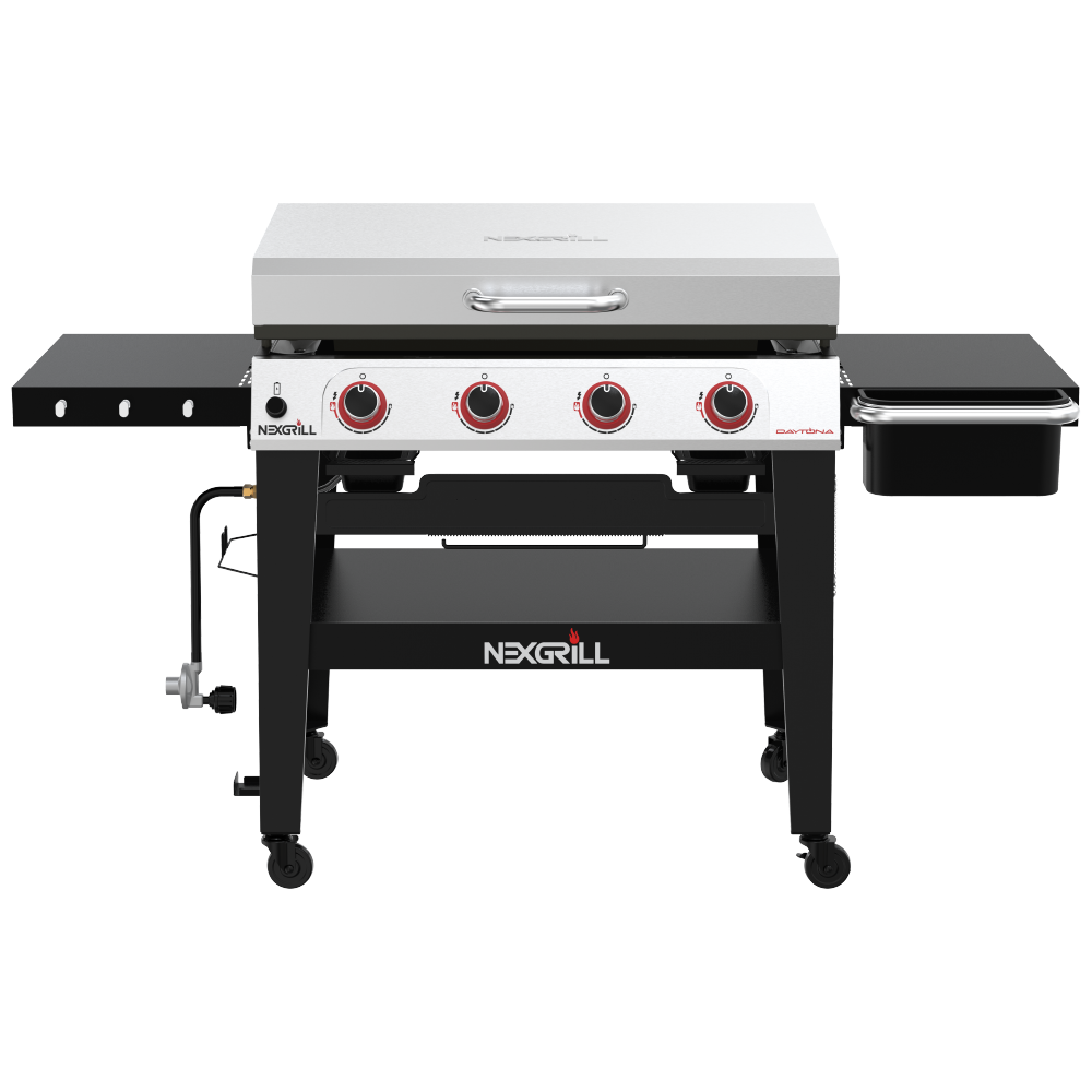Daytona™ 4-Burner Propane Gas Grill in Stainless Steel with Griddle Top