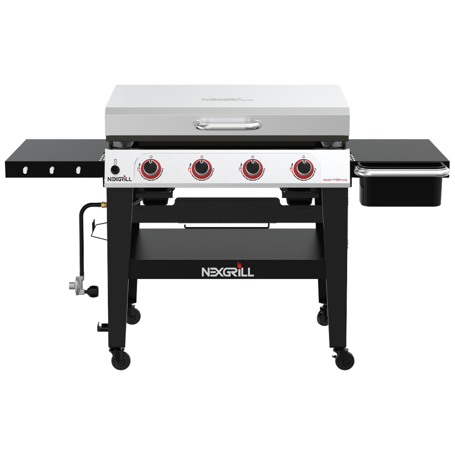 Daytona™ 4-Burner Propane Gas Grill in Stainless Steel with Griddle Top