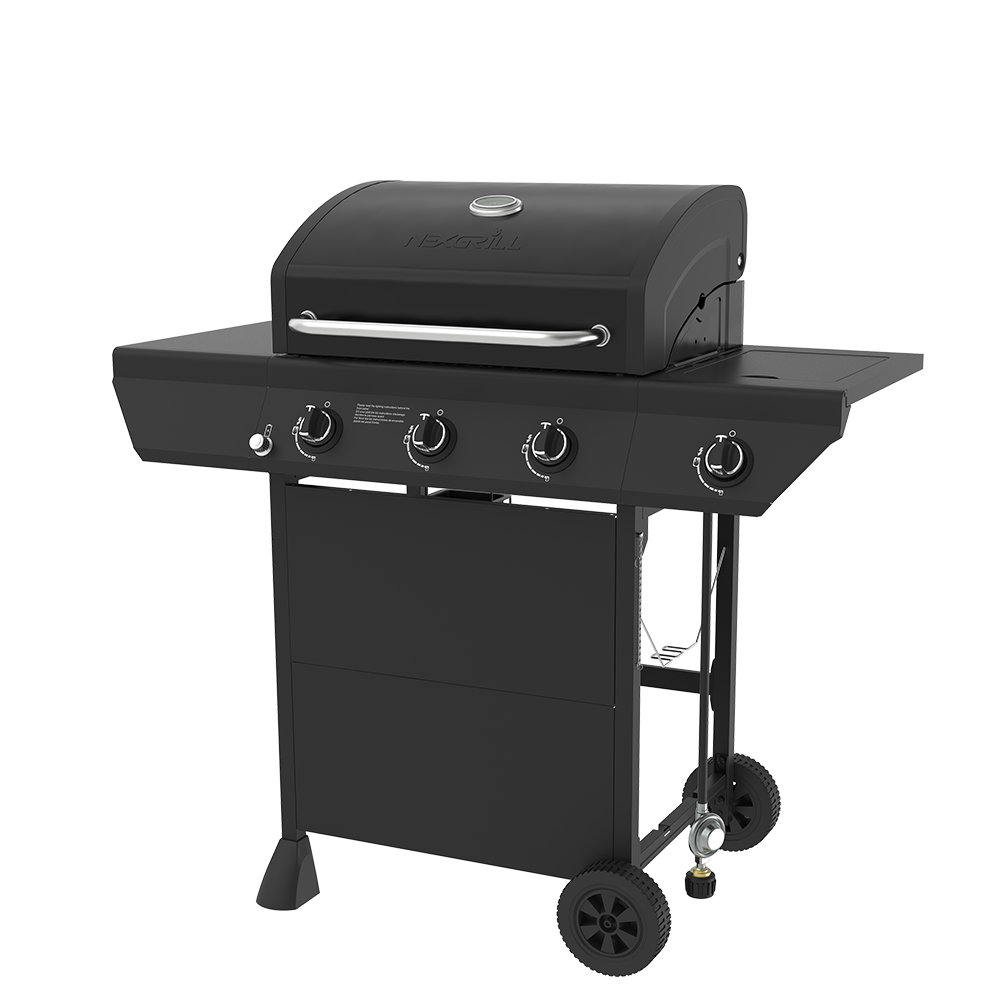 3-Burner Gas Grill in Black with Side Burner | Nexgrill