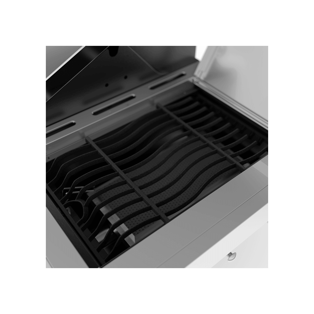 Deluxe 6-Burner Propane Gas Grill with Ceramic Searing Side Burner & Rotisserie Kit