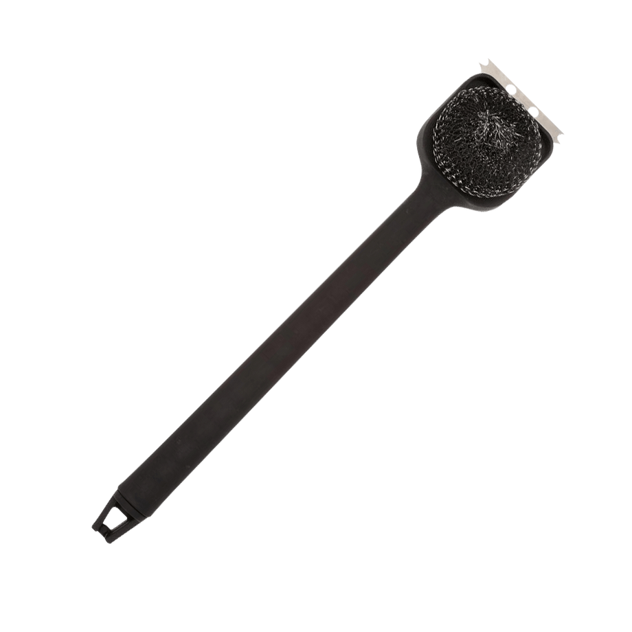 steel wool brush with scraper